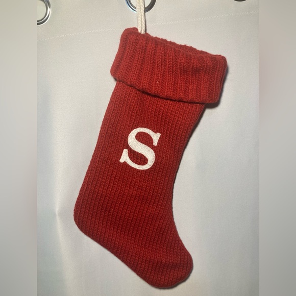 Holiday Knit Monogramchristmas Stocking Red Poshmark